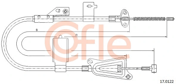 Cable Pull, parking brake (17.0122)