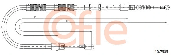 Cable Pull, parking brake (10.7535)