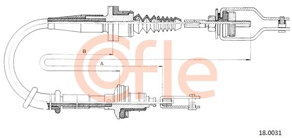 Cable Pull, clutch control (18.0031)