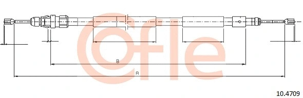 Cable Pull, parking brake (10.4709)