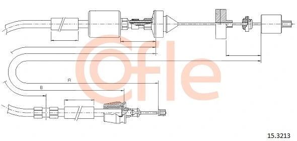 Cable Pull, clutch control (15.3213)