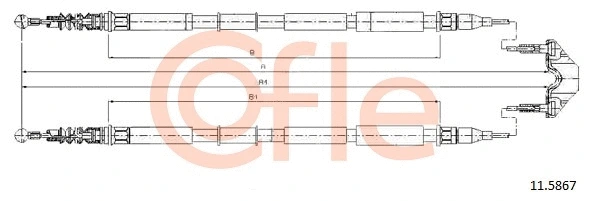 Cable Pull, parking brake (11.5867)