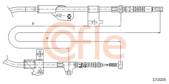 Cable Pull, parking brake (17.0235)