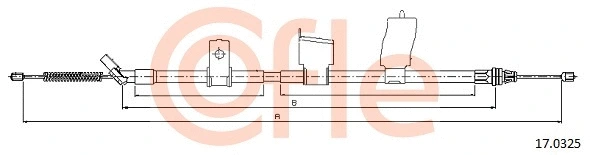 Cable Pull, parking brake (17.0325)