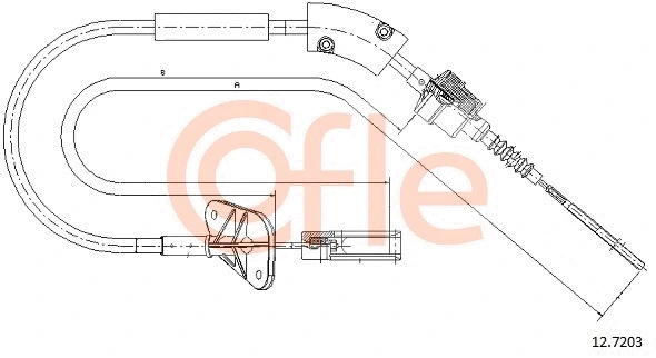 Cable Pull, clutch control (12.7203)