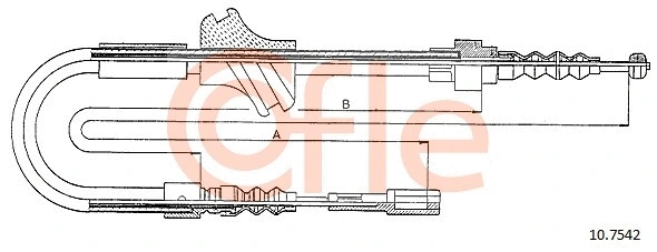 Cable Pull, parking brake (10.7542)