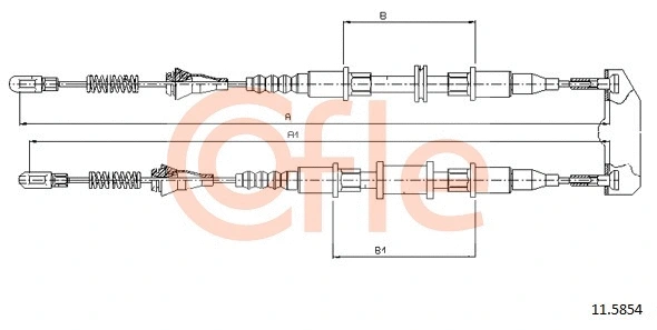 Cable Pull, parking brake (11.5854)