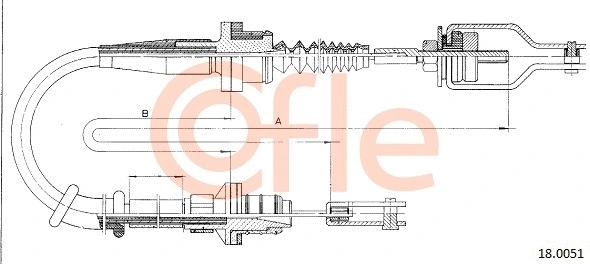 Cable Pull, clutch control (18.0051)