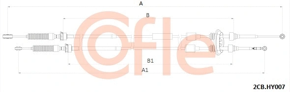 Cable Pull, manual transmission (92.2CB.HY007)