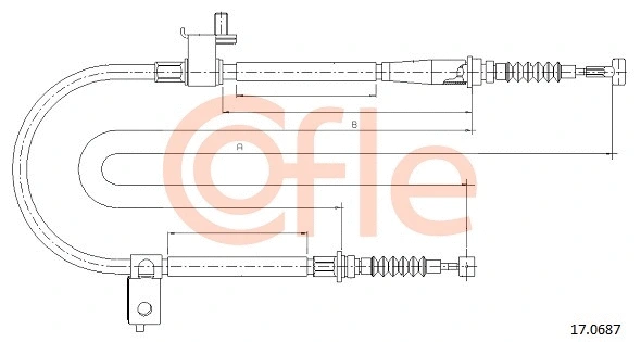 Cable Pull, parking brake (17.0687)
