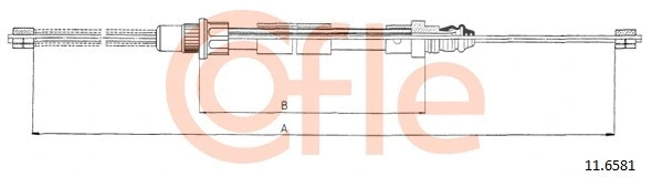 Cable Pull, parking brake (11.6581)