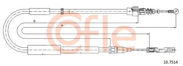 Cable Pull, parking brake (10.7514)