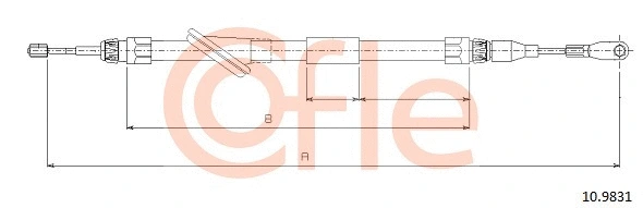 Cable Pull, parking brake (10.9831)