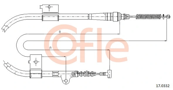 Cable Pull, parking brake (17.0332)