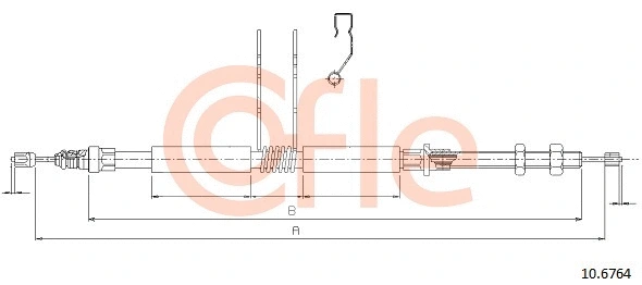Cable Pull, parking brake (10.6764)