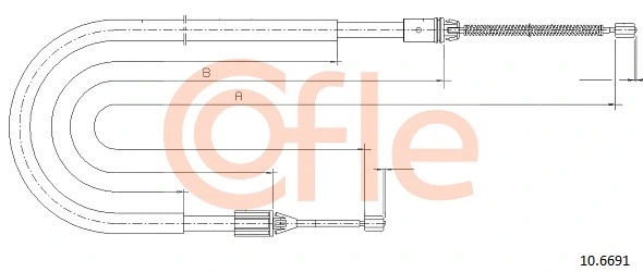 Cable Pull, parking brake (10.6691)