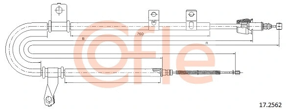 Cable Pull, parking brake (17.2562)