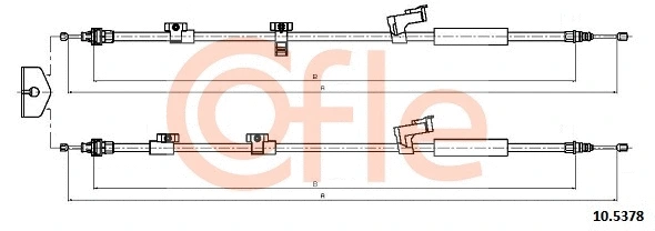 Cable Pull, parking brake (10.5378)