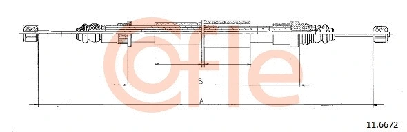 Cable Pull, parking brake (11.6672)