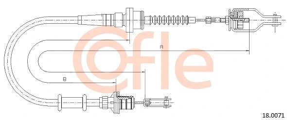 Cable Pull, clutch control (18.0071)