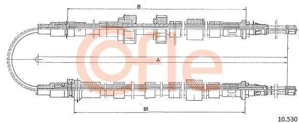 Cable Pull, parking brake (10.530)