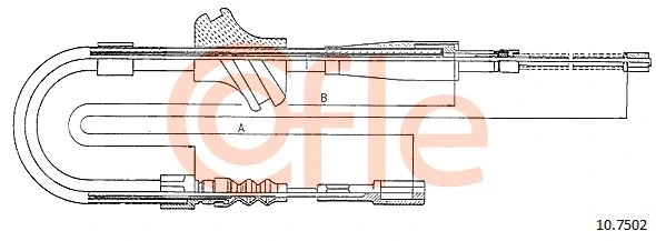 Cable Pull, parking brake (10.7502)