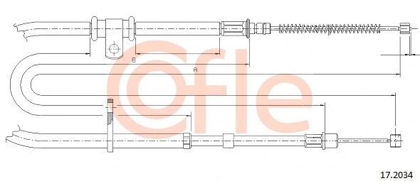 Cable Pull, parking brake (17.2034)