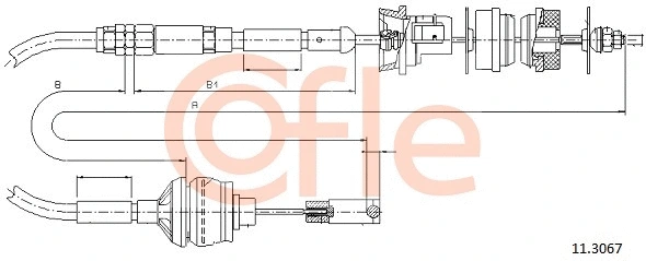 Cable Pull, clutch control (11.3067)