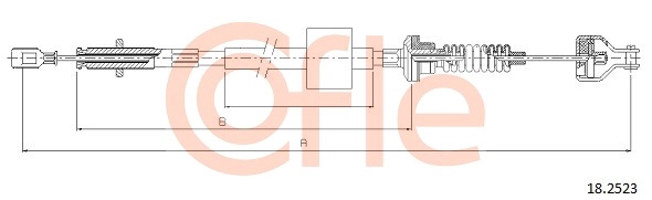 Cable Pull, clutch control (92.18.2523)