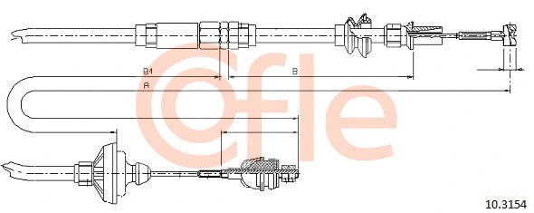 Cable Pull, clutch control (10.3154)