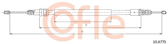 Cable Pull, parking brake (10.6775)