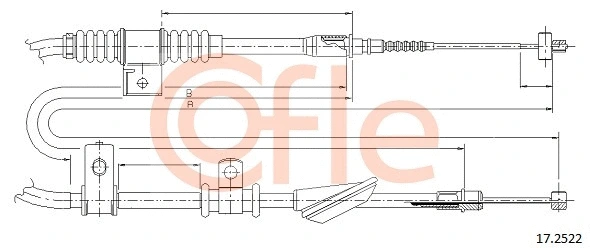 Cable Pull, parking brake (17.2522)