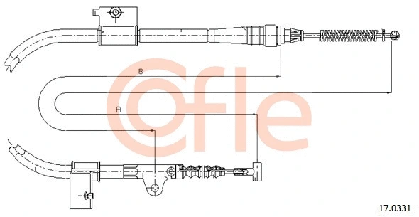 Cable Pull, parking brake (17.0331)