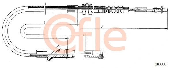 Cable Pull, clutch control (18.600)