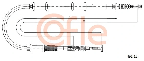 Cable Pull, parking brake (491.21)