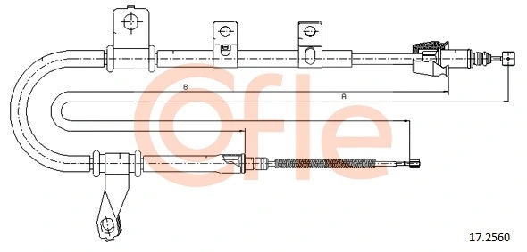 Cable Pull, parking brake (17.2560)