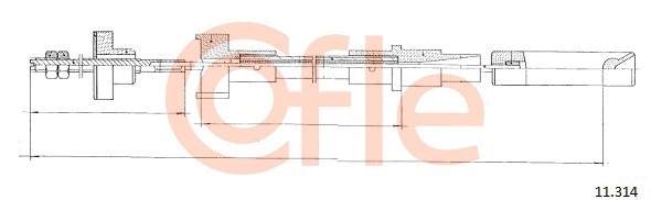 Cable Pull, clutch control (11.314)