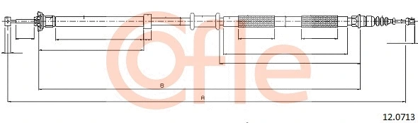 Cable Pull, parking brake (12.0713)