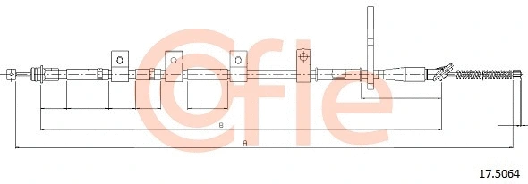 Cable Pull, parking brake (17.5064)
