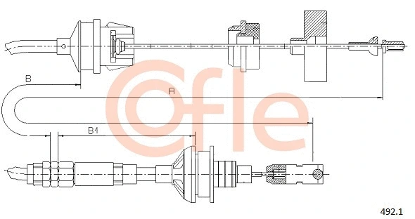 Cable Pull, clutch control (492.1)