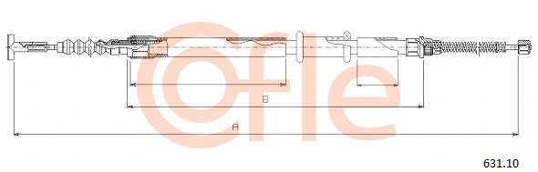 Cable Pull, parking brake (631.10)