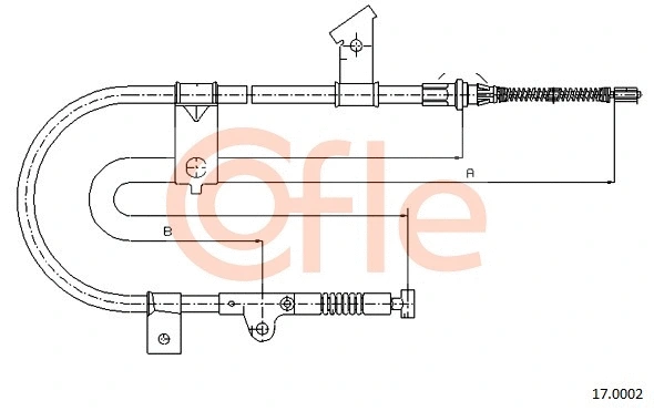 Cable Pull, parking brake (17.0002)