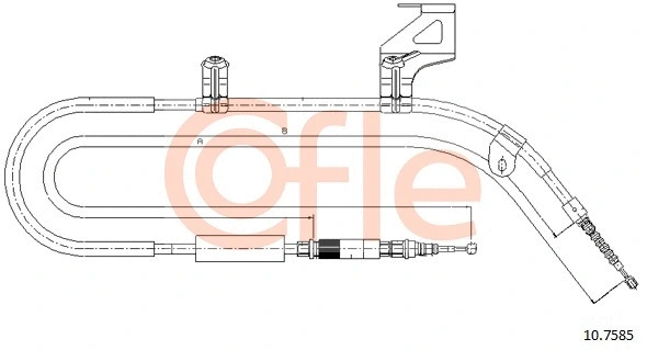 Cable Pull, parking brake (10.7585)
