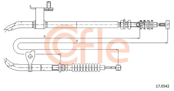 Cable Pull, parking brake (17.0542)