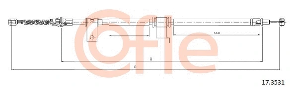 Cable Pull, parking brake (17.3531)
