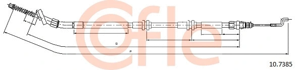 Cable Pull, parking brake (10.7385)
