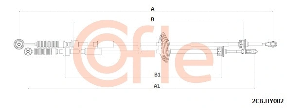 Cable Pull, manual transmission (92.2CB.HY002)