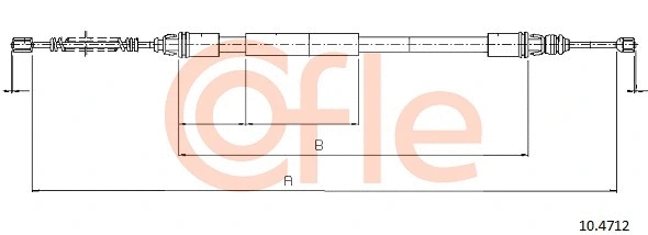Cable Pull, parking brake (10.4712)