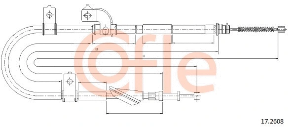 Cable Pull, parking brake (17.2608)