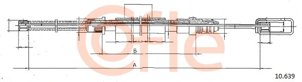 Cable Pull, parking brake (10.639)